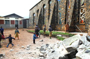 Nkanka Catholic Church where twelve people were killed during the earthqauke. (Photo/L. Kitty)