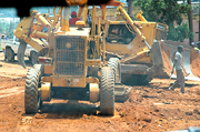 A past construction exercise on Kicukiro-Nyamata road, which is now tarmac. (File photo)