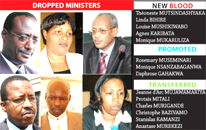 (From left to right) Prof. Nshuti, Nyirahabineza, Prof. Nkusi, Dr Nyaruhirira, Murekeraho and Hajabakiga