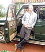 Jascha Schmid before his departure for the Akagera National Park HQ.