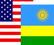 A graphic representation of both the US and Rwandan flag. (Illustration Kezio-Musoke)