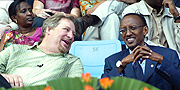 President Kagame and Pastor Warren at the launch of  u2018Forty Days of purposeu2019 at Amahoro National Stadium. (Photo / G. Barya)