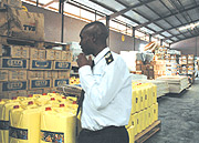 Goods at Magerwa warehouse in Gikondo.