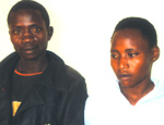 SUSPECTS: Ndwaniyishyaka and Ayinkamiye at Remera Police Station. (Photo/F. Mutesi)