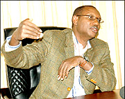 Rwigamba speaking to journalists yesterday. (Photo / J. Mbanda)
