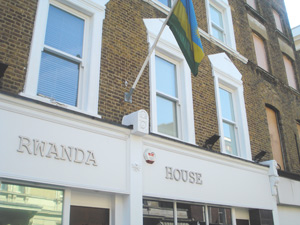 The Rwandan Embassy building in London which was the subject of an attempted terrorist attack Sunday night