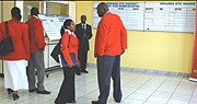 Stockbrokers at Rwanda Over The Counter Market. (Photo/E. Mucunguzi).