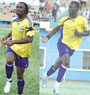 GOAL SHY: Abedi Makasi Saidi will have to improve his goal tally (L), and MORE RESPONSIBILITIES:  Olivier Karekezi (R)