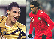 MISSING: Marouane Chamakh (L) and OUT: Youssef Hadji (R)
