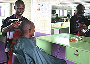 In action: Bosco Ngendahimana. (Photo/E. Mucunguzi).