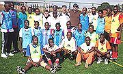 DFB experts pose with local coaches in the on-going B and C licences course.
