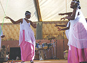 Rwandan girls dance.