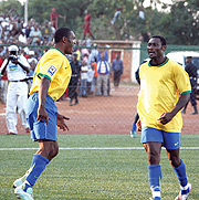 CREATOR AND SCORER:  Bokota Kamana(L) and Abedi Makasi will be leading Rwandau2019s quest for goals.