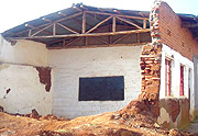 One of the schools destroyed by the earthquake.