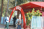 A Policeman guard near one of the kiosks being relocated (Photo/G.Barya)