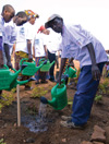 Refugees participating in umuganda (Photo / F.Mutesi)