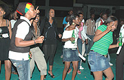 Kigalians dance in one of the cityu2019s hang outs. (File Photo).