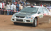 Japanese Hideaki Miyoshi powers his machine to the finish in last yearu2019s Rwanda Mount Gorilla rally. Miyoshi is currently third on the ARC driversu2019 standings.