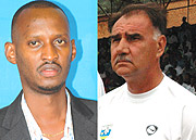 IN UP-BEAT MOOD: Jules Kalisa (L) and Team coach: Branko Tucak.