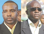 NO NEED TO PANIC: Jean Pierre Karabaranga(L),Sports Minister:  Joseph Habineza(R).