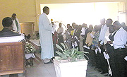 A cross-section of the congregation in the Remera church.
