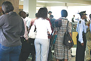 A cross section of taxpayers standing at Rwanda Revenue Authority banking hall in Kimihurura. The banking hall closed at 11.00pm. Very many customers were handled that day. (Photo/E.Mucunguzi).