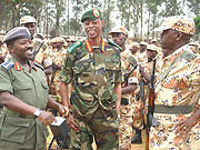 General James Kabarebe (center) welcoming RDF  soldiers from an international peace keeping mission in Darfur - Sudan.