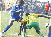Olivier Uwingabire (seen here in action against local rivals Atraco) missed Rayonu2019s decisive penalty.