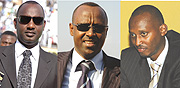 Brig. Gen. Alex Kagame(L), Brig. Gen. John Bosco Kazura(c), Jules Kalisa(R).