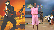 In action: Left Jean Paul Uwayezu in u2018The Monumentu2019  and right in never again production. (Courtesy photos).