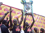 BEST OF THE REGION: Tusker players celebrate winning the 2008 Kagame Cup. The Kenyan champions beat their Ugandan counterparts URA 2-1 in the final played on Sunday in Dar es Salaam. (Photo /D. Kasule).