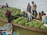 A boatful of bananas. Through Crop Intensification Programme, many Rwandans are growing bananas and the yield is improving. (File photo)