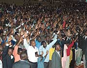 Rise and Shine: Early morning worshippers. (File photo)