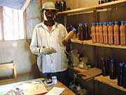 In the workshop:  Kakakuona and his potions