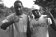 Left is Patison the up coming rap star and Cyoga syle crooner Rafiki(Photo Eugene Mutara)