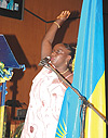SO HELP ME GOD: Stephanie Mukantagara swearing in as Senator Thursday (Photo G.Barya)