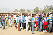 Long queues have characterised the new identity card process from the beginning (File photo)