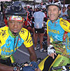 Niyoshuti with Team Rwanda A coach Boyer.