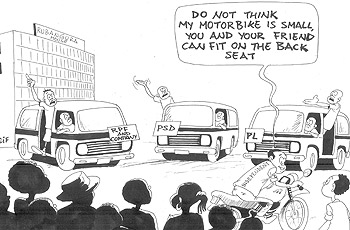 Parliamentary election campaigns have hit the streets as political parties and one independent vie for votes.