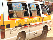 Atraco minibus - very popular form of public transport in Rwanda.
