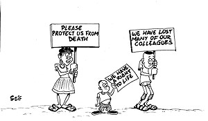 Children from various schools in Burera district yesterday took to the streets in a peaceful but serious demonstration against the death of children due to preventable diseases.