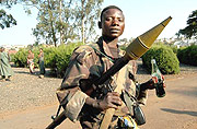 A rebel soldier in Bukavu.
