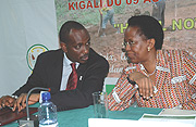 Ambassadors Sezibera and Mulamula at the recent meeting. (Photo/ J. Mbanda).