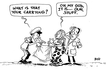 Police in Gikondo, Kigali, on Saturday arrested two people with a dead foetus in a bag, after allegedly carrying out an arbotion in a guest house.