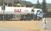 A trailer delivering fuel in Kigali. With the pipeline, oil trucks may cease to transport oil from Kisumu to Kigali.