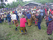Congolese peasants dancing happily in Goma.