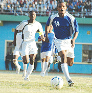 FORMER FOE: Labama Bokota torments APRu2019s defence during a league game while still donning Rayon colours. He has since joined APR. (File photo)