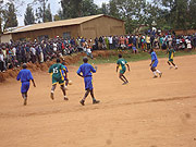 Former prisoners in blue compete against the community (Photo/C.Kwizera)