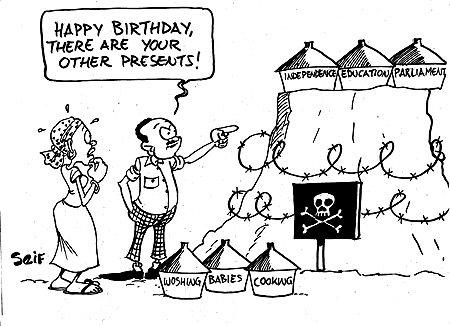 Women in the Northern Province have blamed the opposite sex for not playing a part in the struggle for women emancipation in the country