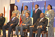 Presidents of East African states at the East African Investment Conference in Kigali.